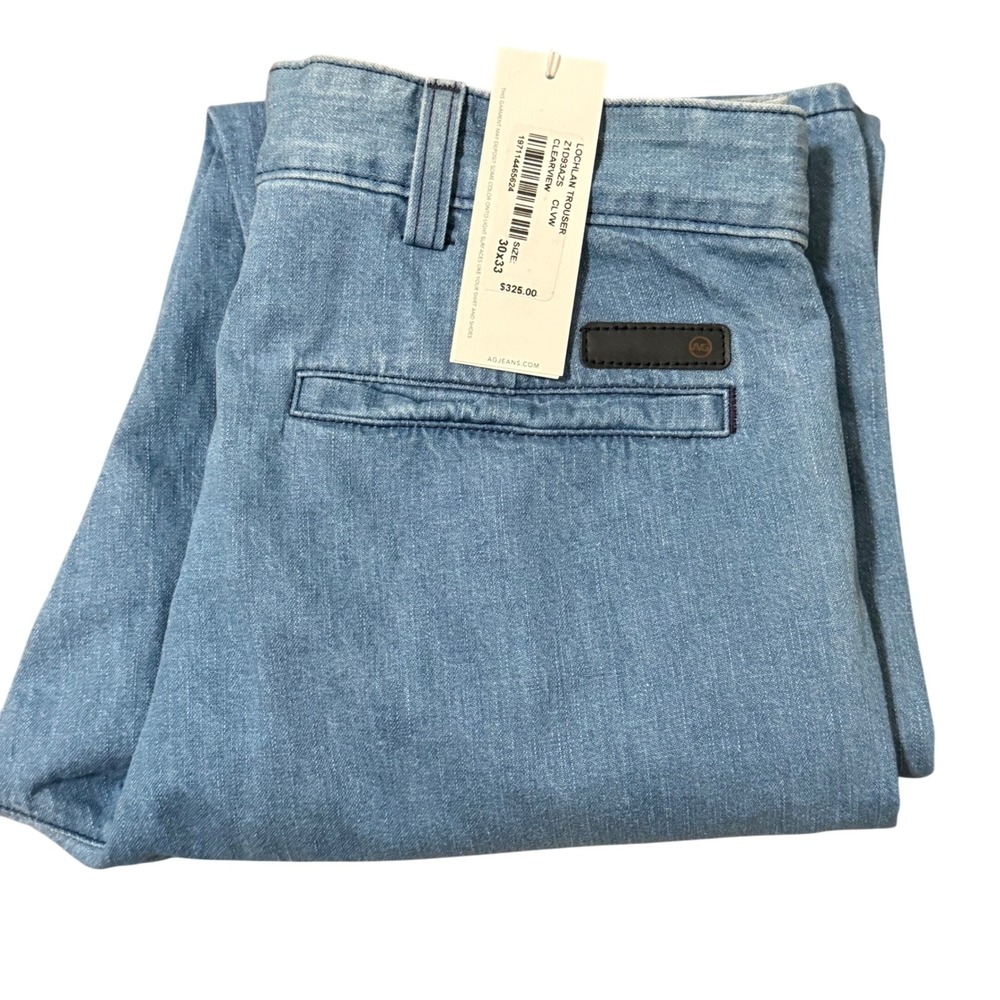AG Jeans Lochlan Trouser Clearview Light‎ Wash ISKO Selvedge Denim Mens 30x33